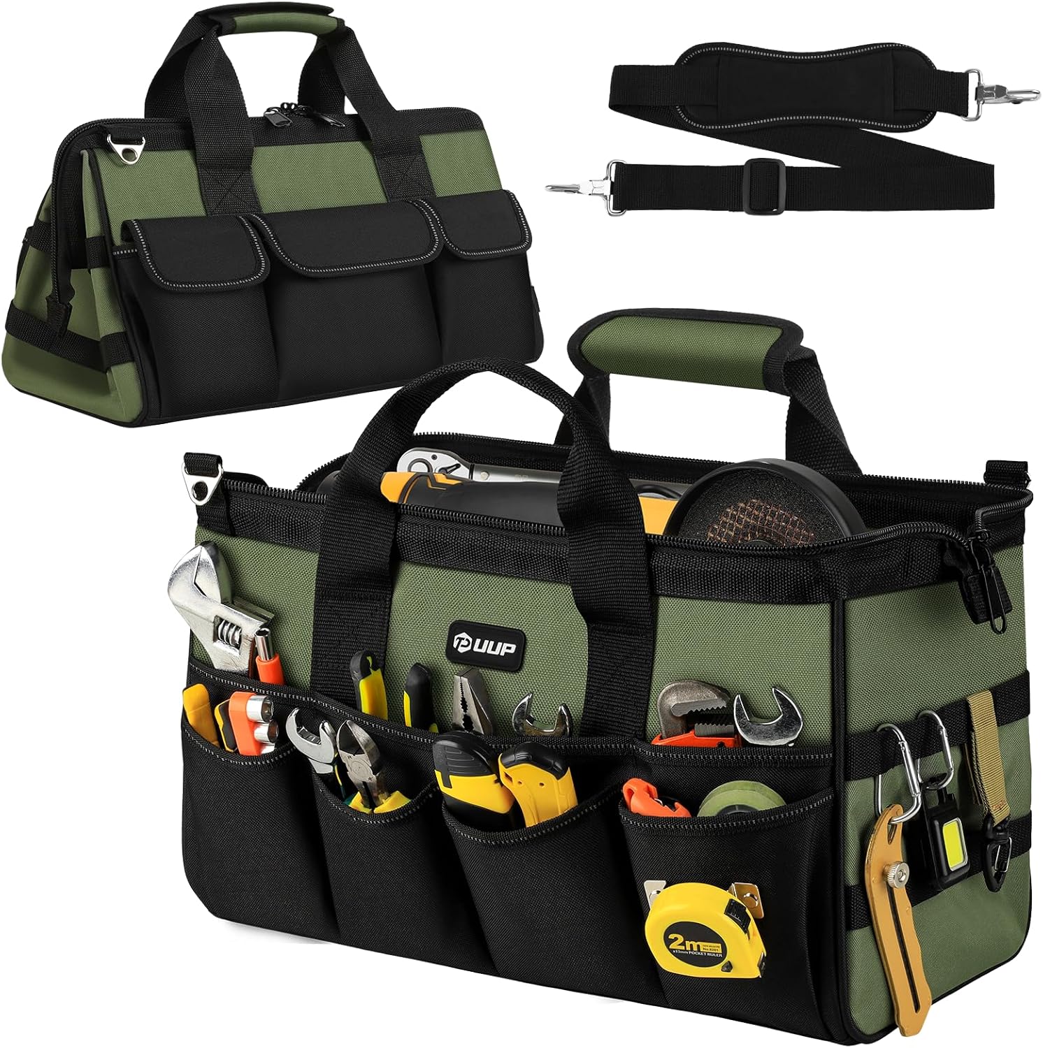 18-Inch Large Tool Bag, 16-Pocket Portable Tool Box